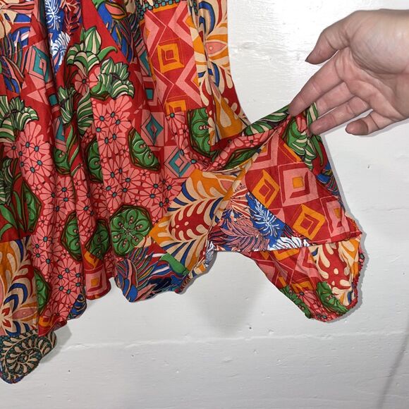 Coline Boho Patchwork Drop Crotch Harem Pants Free Size Colorful Festival 90s Y2 - Picture 3 of 9